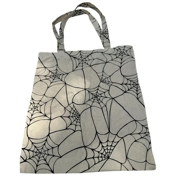 Cobweb Tote Bag spiders web Halloween gothic spider shopping bag - Picture 2 of 12